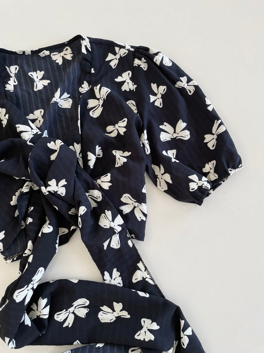 Bows Wrap Top-Bust 42