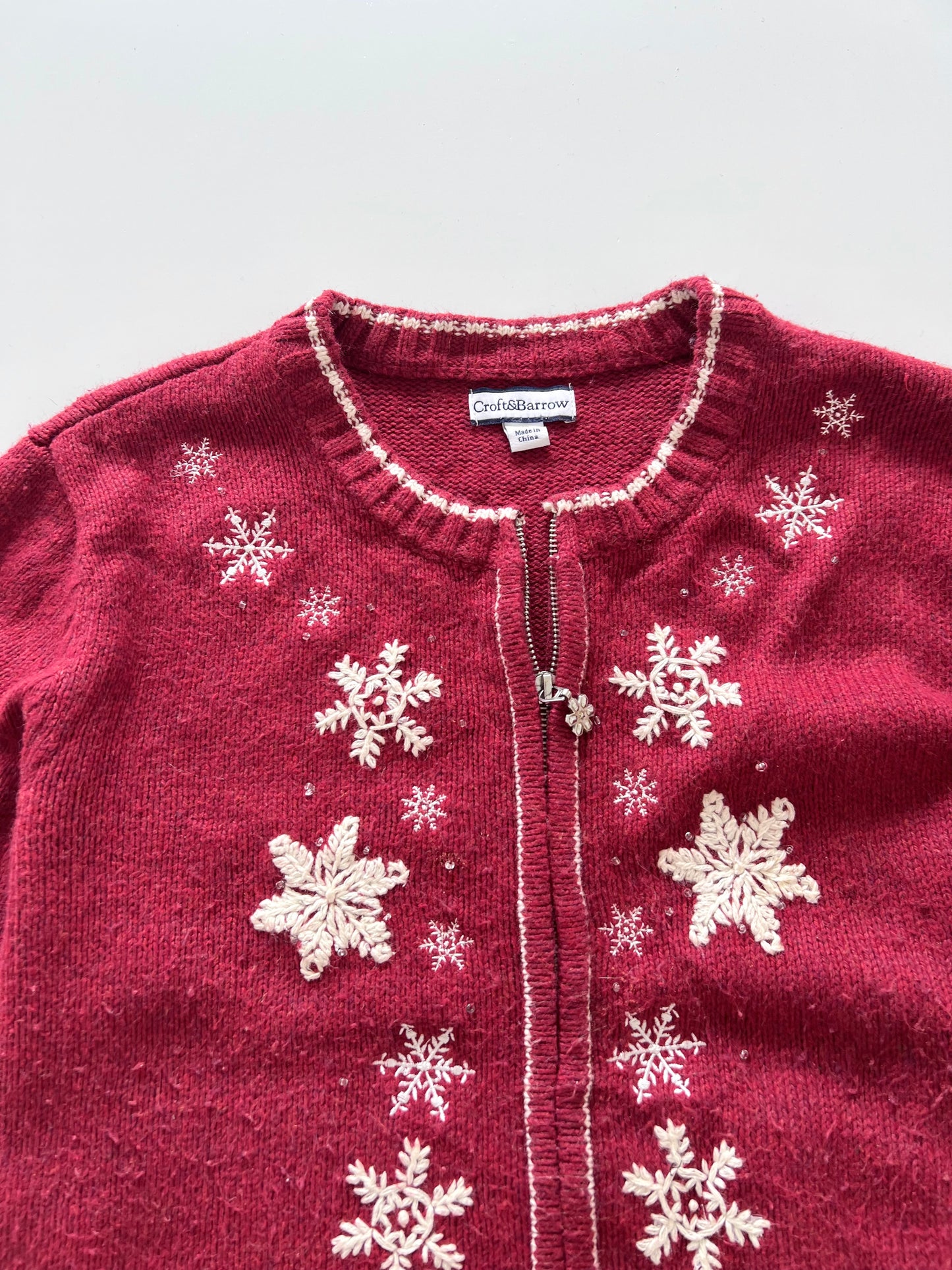 Croft&Barrow Embroidered Zipper -Bust 42