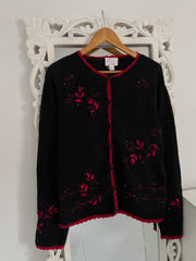 Christopher & Banks Embroidered Vintage Sweater-Bust 46