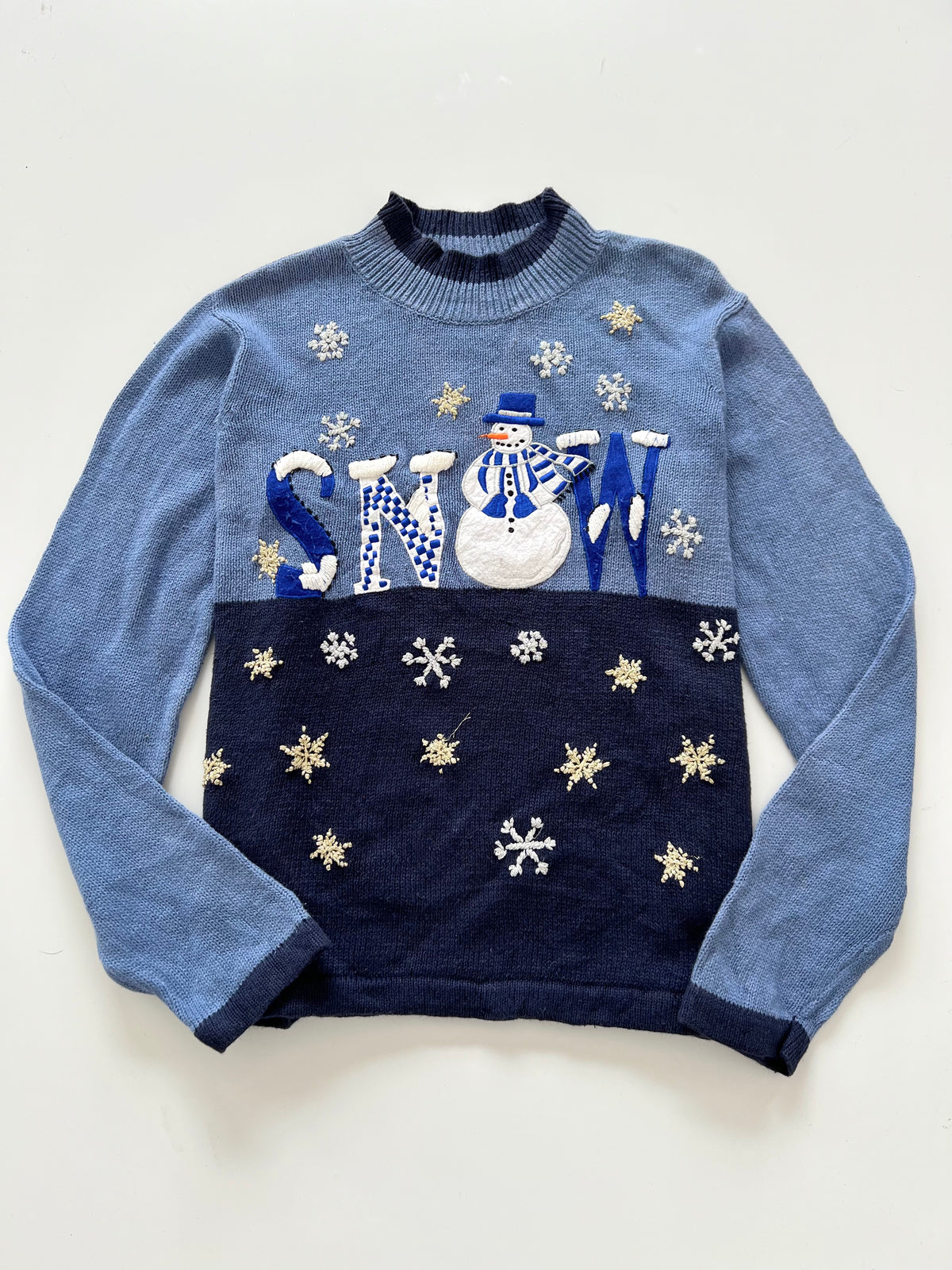 Basic Editions Holiday Embroidered Christmas Sweater-Bust 48