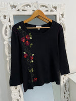 Load image into Gallery viewer, Christopher&amp;Banks Embroidered Sweater-Bust 36