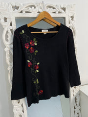 Christopher&Banks Embroidered Sweater-Bust 36