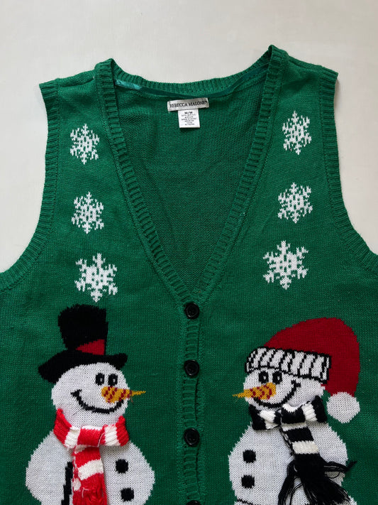 Rebecca Malone Christmas Sweater Vest-Bust 38