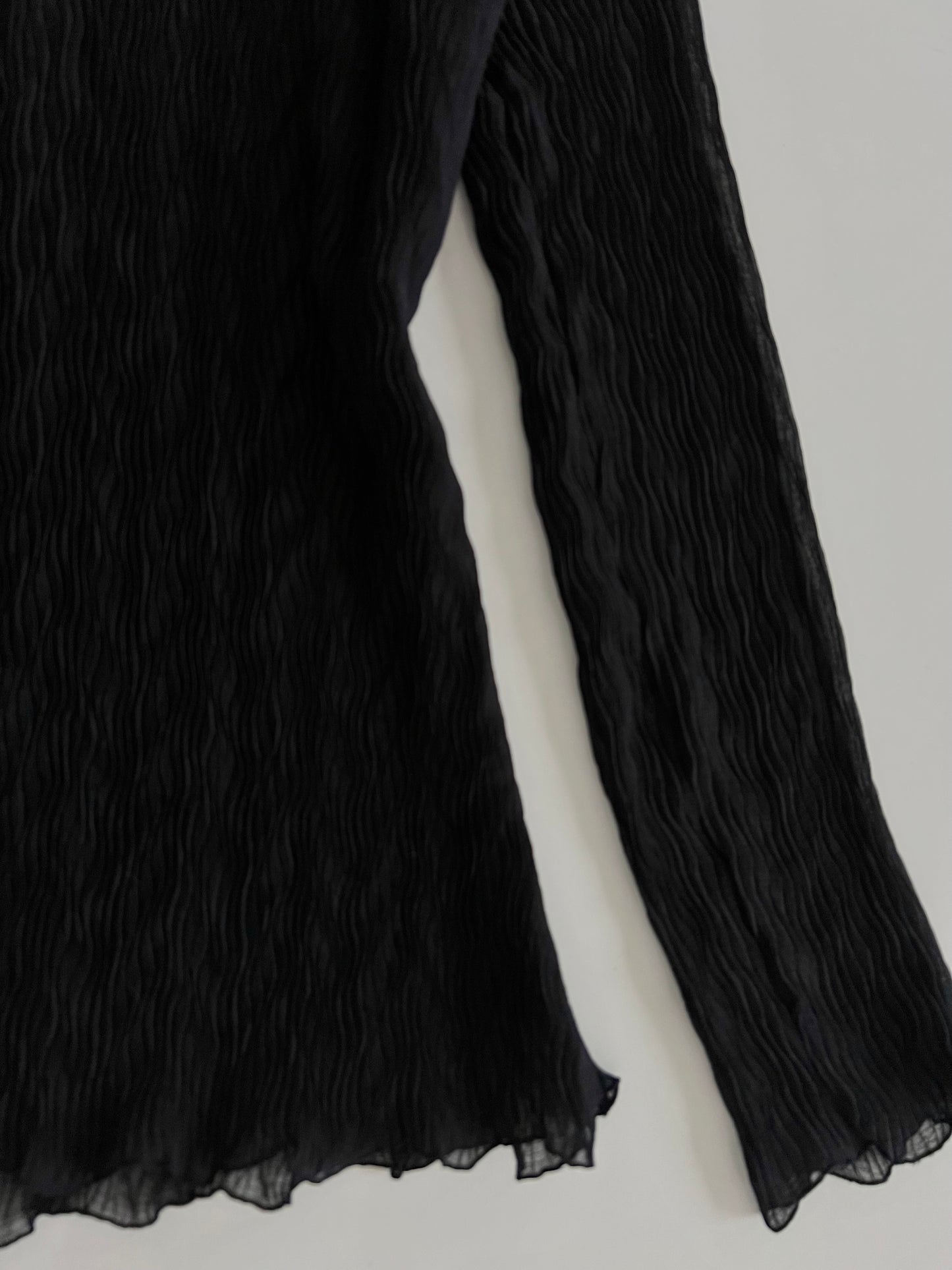 Pleated Sheer Vintage Top-Bust 34 to 36