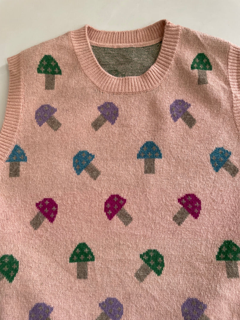 Shrooms Sweater Vest-Bust 44