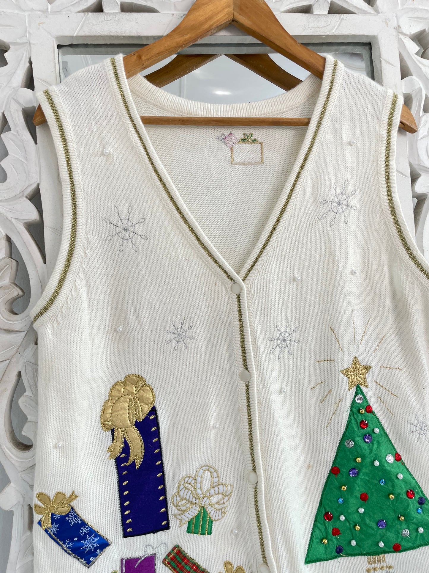 Christmas Sweater Vest-Bust 40