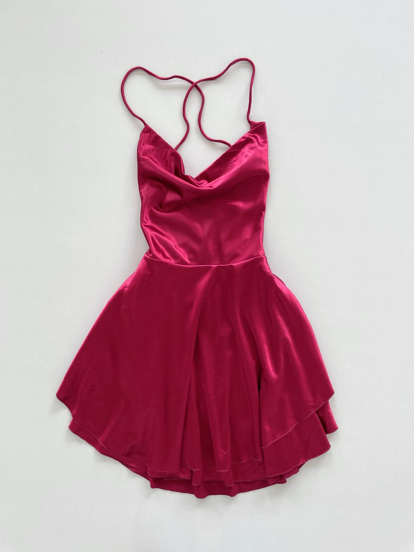 Satin Cowl Neck Dress-Bust 28 to  30