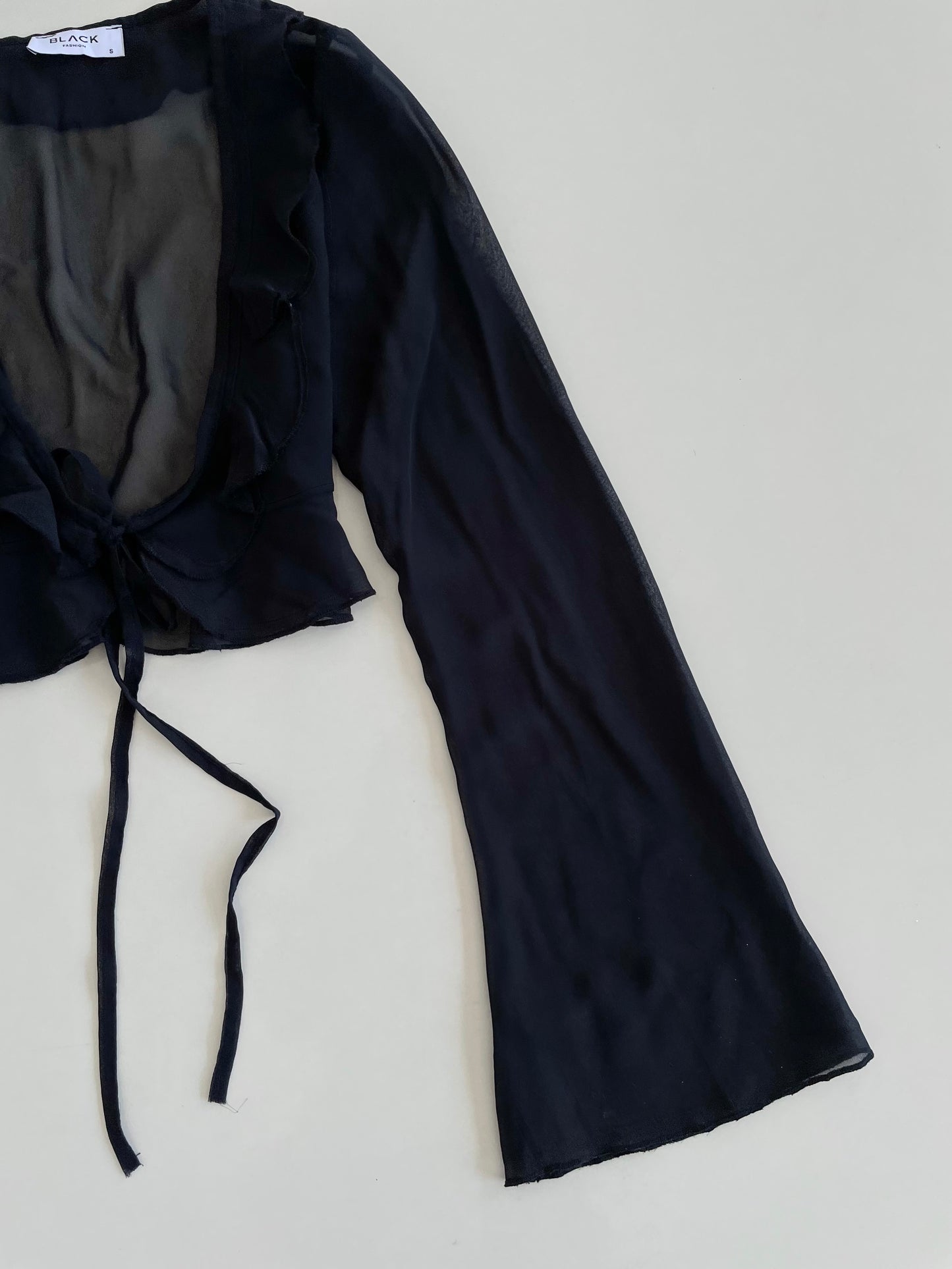 Black Sheer Top-Bust 34