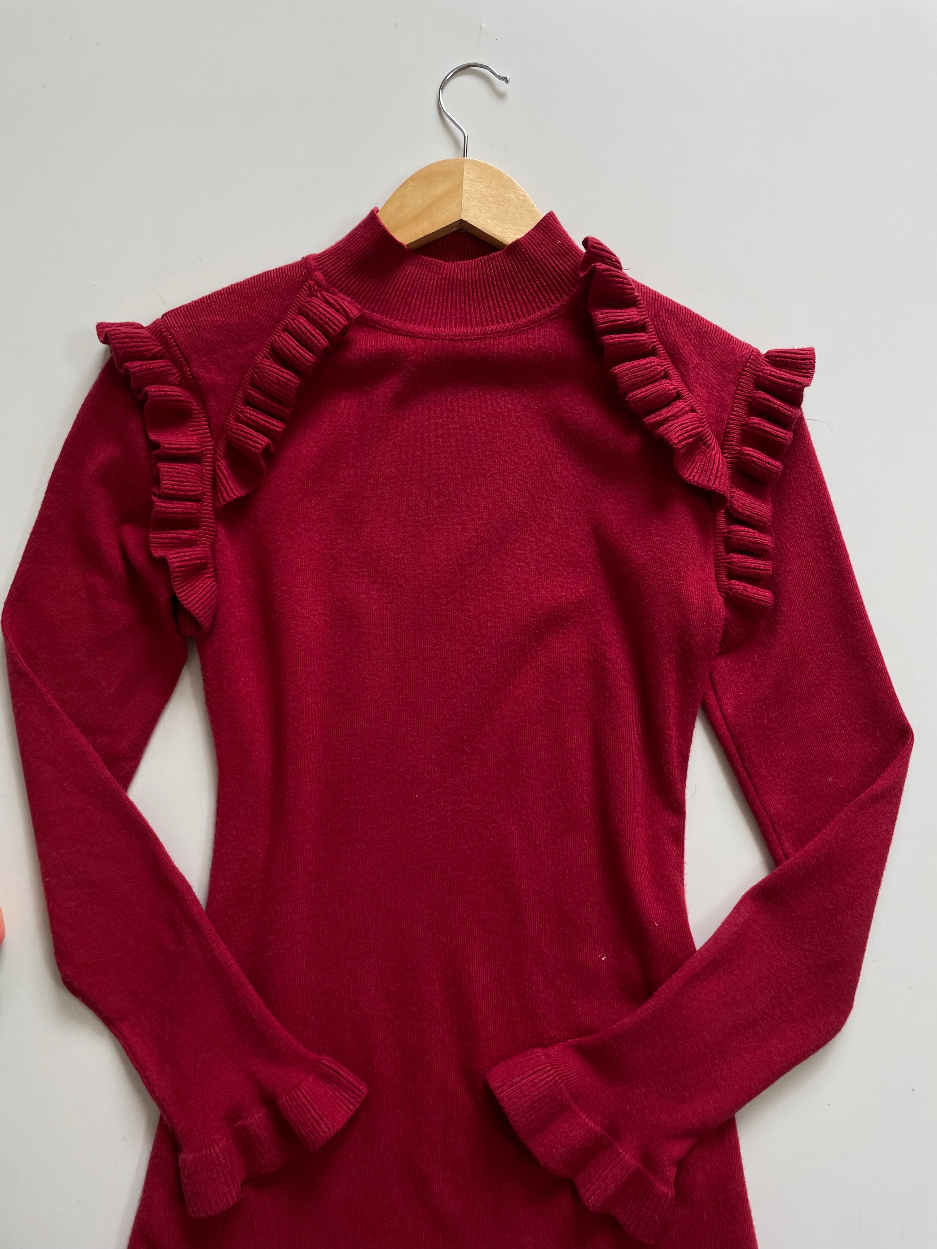 Maroon winter dress best sale