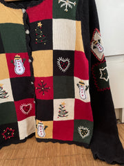 Christopher & Banks Embroidered Christmas Sweater-Bust 38