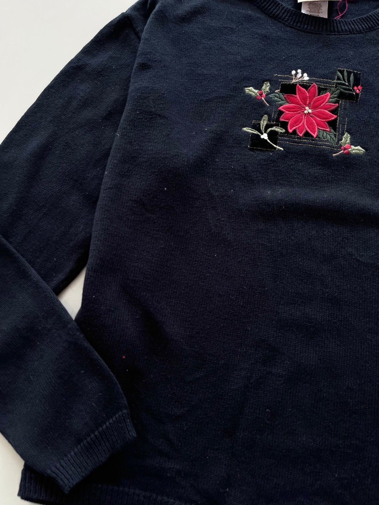 Top Stitch Vintage Embroidered Sweater-Bust 50