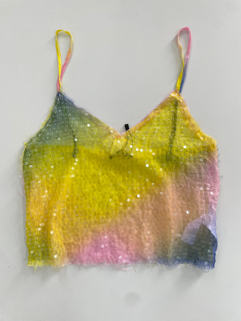 Zara Pastel Sequin Top-Bust 28 to 30