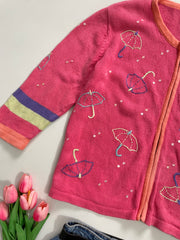 Christopher & Banks Hand Embroidered Zipper-Bust 40 to 44