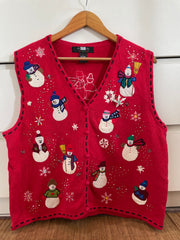 Embroidered Christmas Sweater-Bust 42