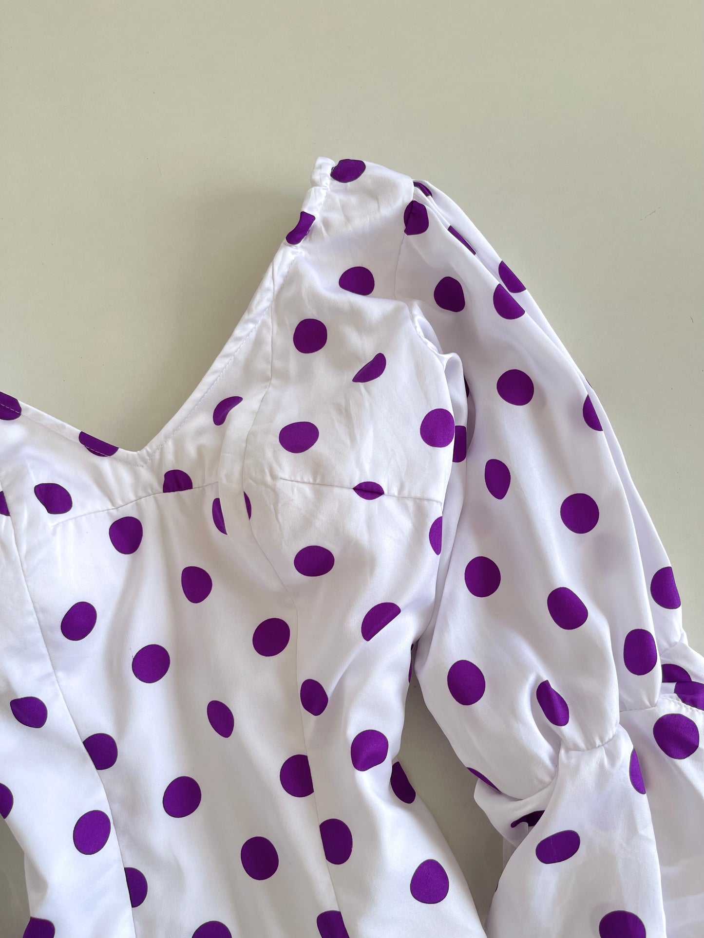 Polka Dot Satin Vintage Top-Bust 36