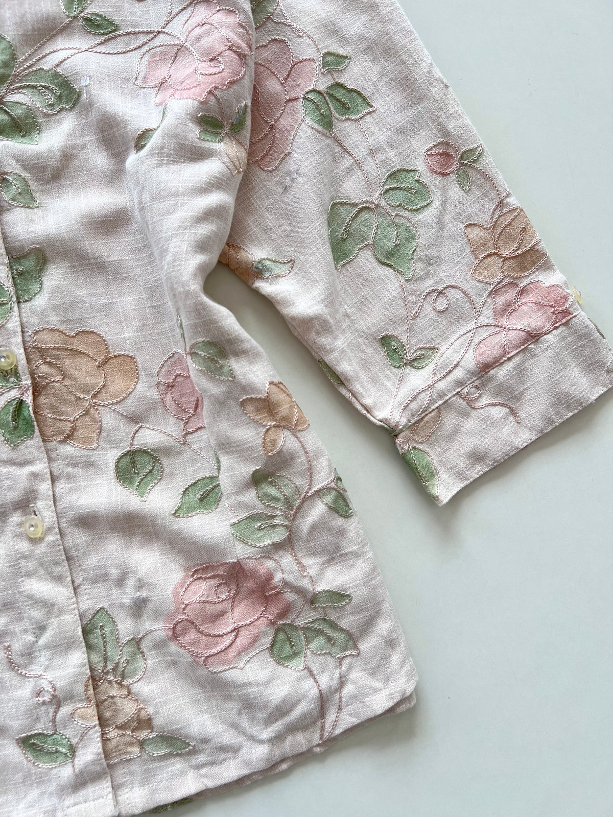 Embroidered Cotton Shirt-Bust 40