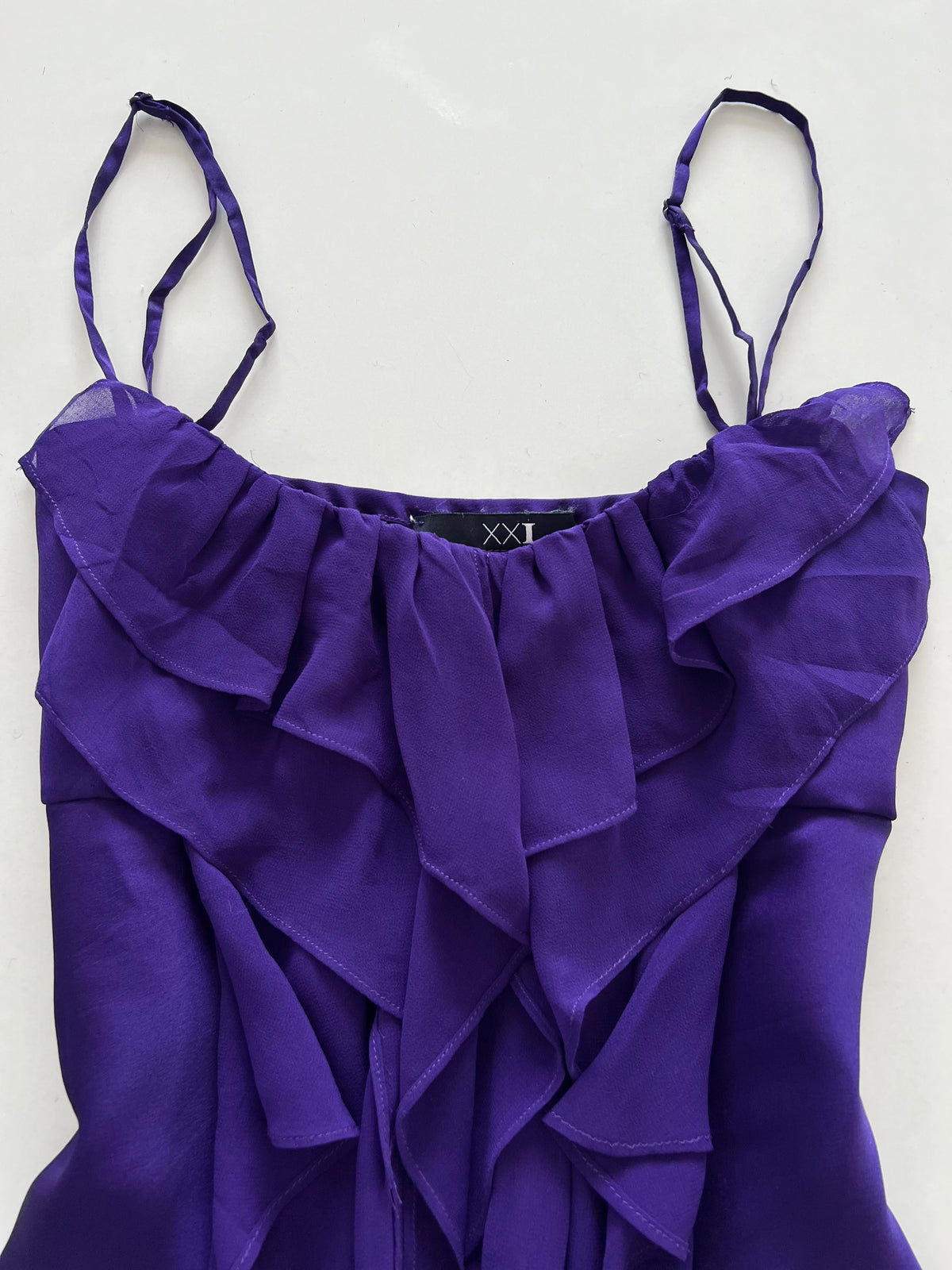 Purple Ruffle Top-Bust 36