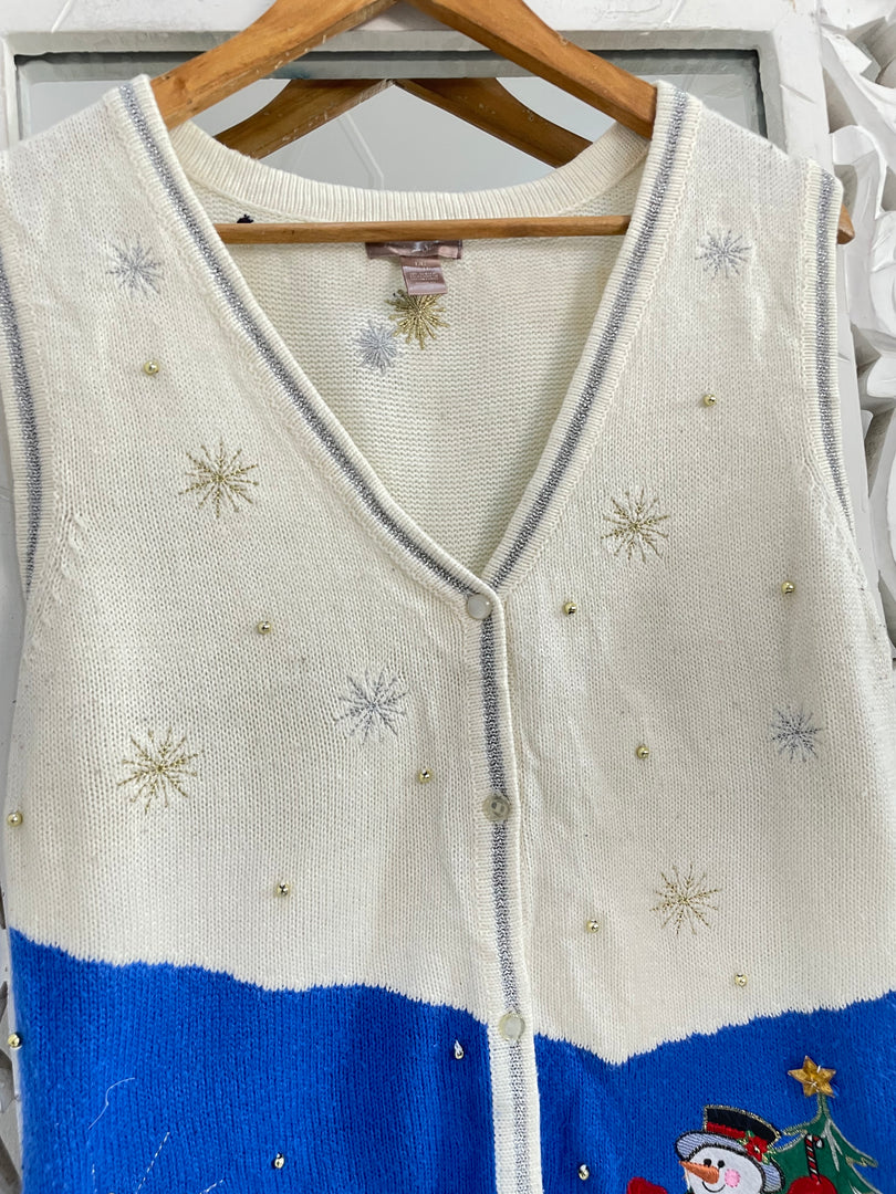 Christmas Sweater Vest-Bust 40