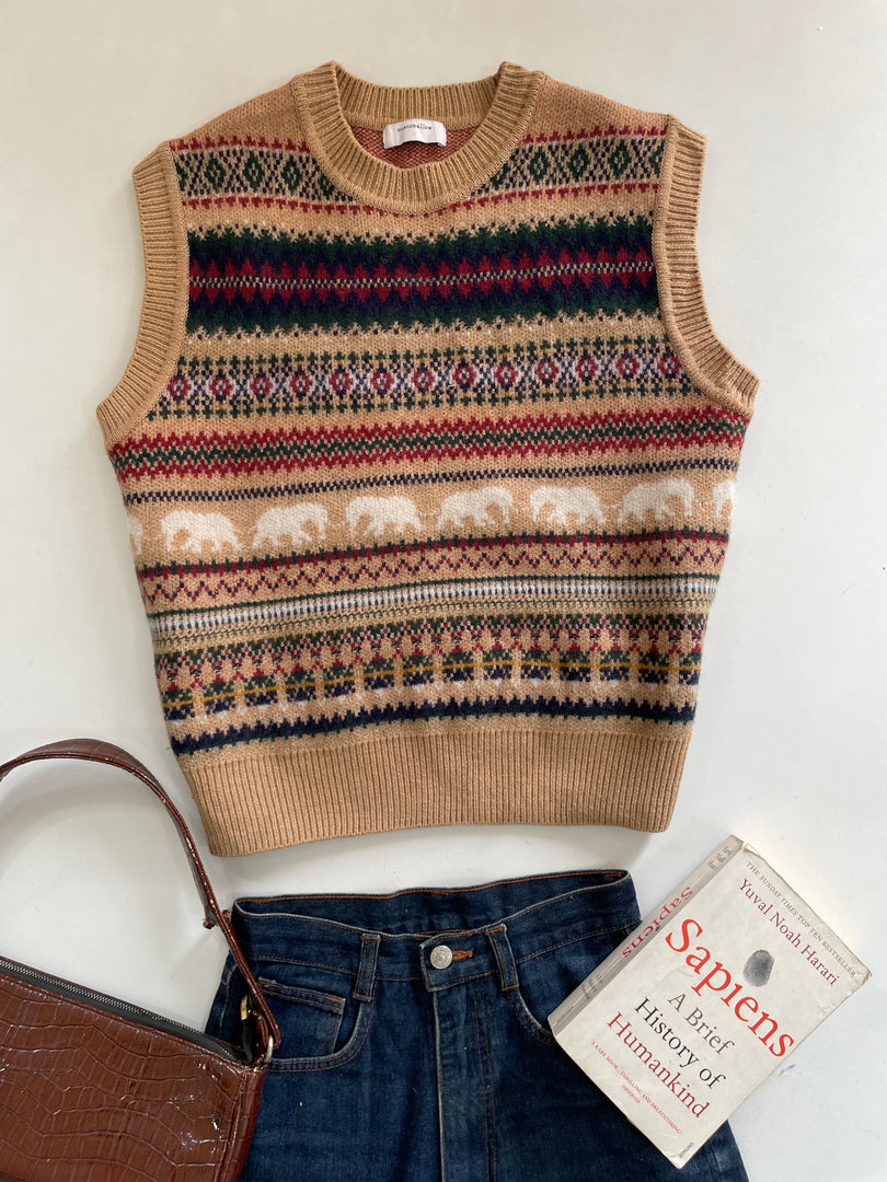 Customellow Chunky Sweater Vest-Bust 40