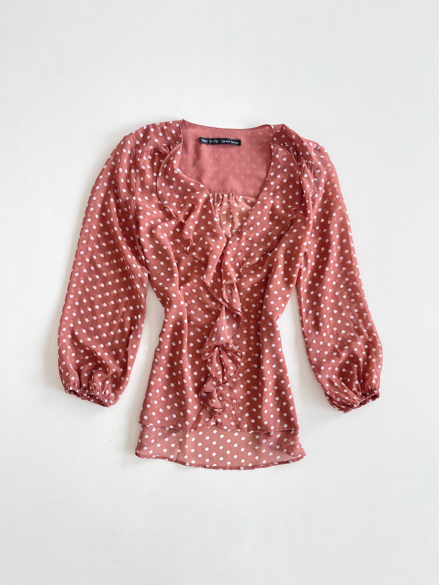 Zara Polka Dot Sheer Top-Bust 38