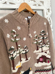 Embroidered Christmas Sweater-Bust 38