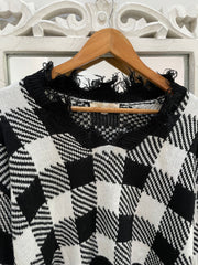 Plaid Sweater-Bust 44