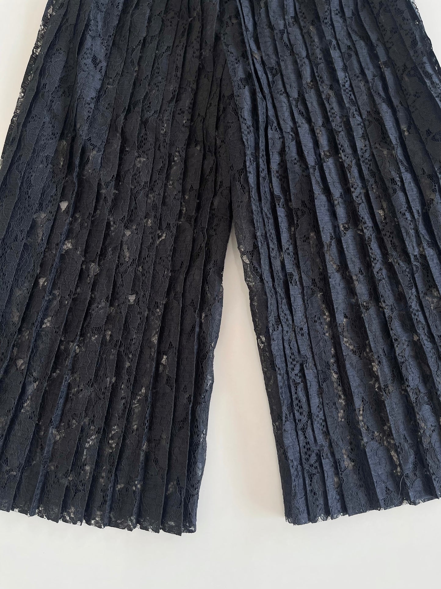Pleated Sheer Lace Pants-Waist 30 to 34