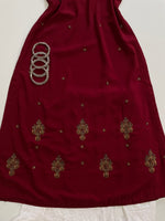 Load image into Gallery viewer, Maroon Hand Embroidered Kurti-Bust 38
