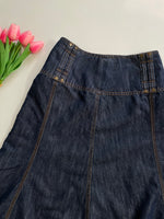 Load image into Gallery viewer, Camaieu Long Denim Skirt-Waist 32
