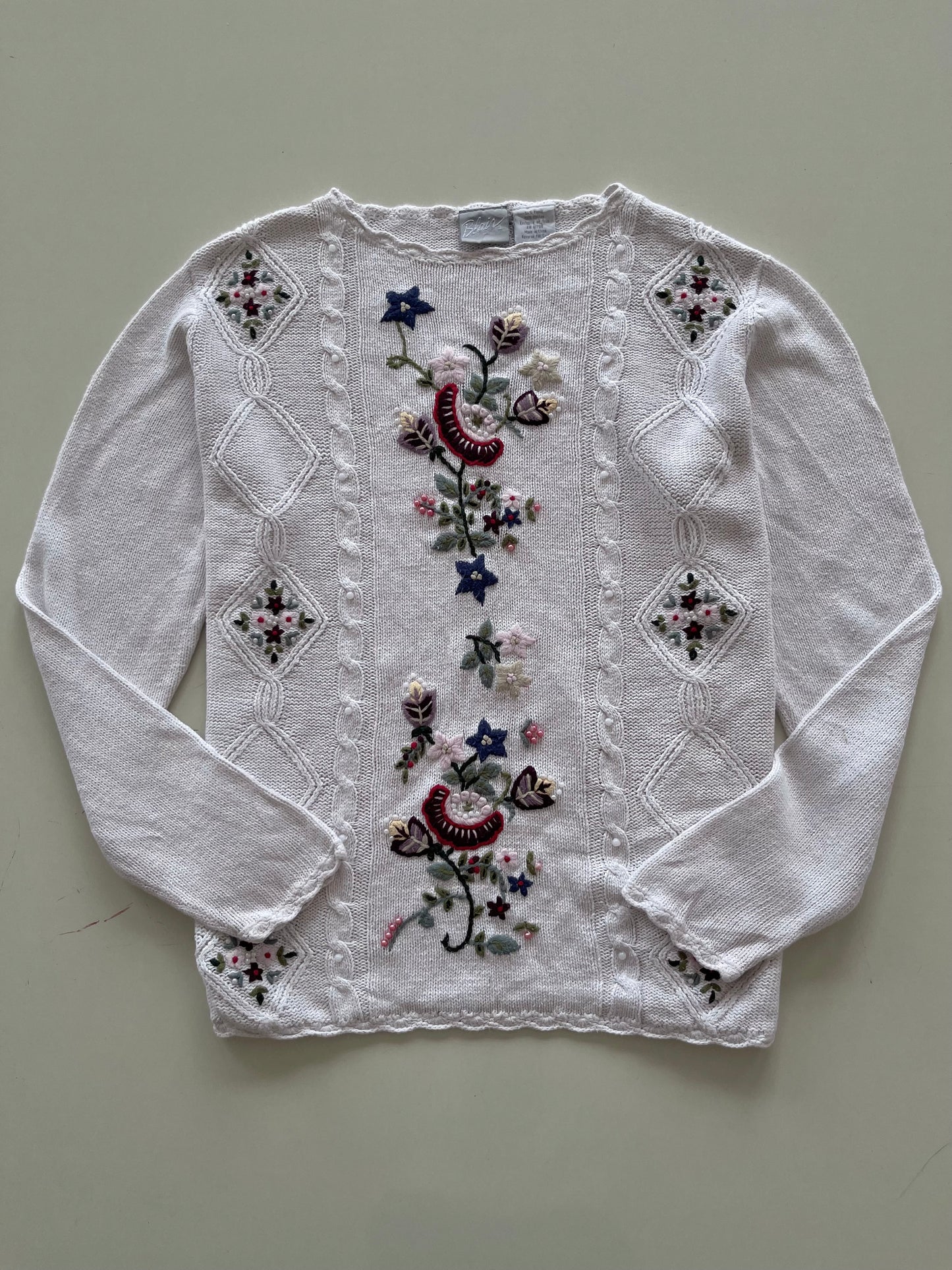 Blair Embroidered Sweater-Bust 46