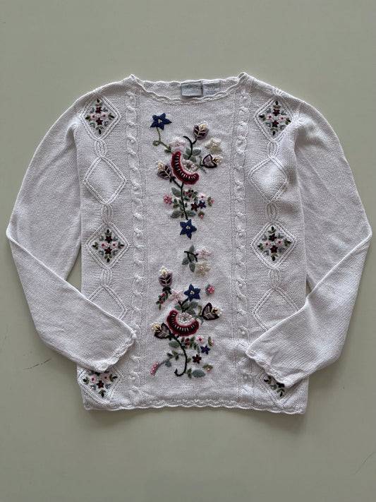 Blair Embroidered Sweater-Bust 46