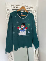 Load image into Gallery viewer, White Stag Embroidered Christmas Sweater-Bust 42
