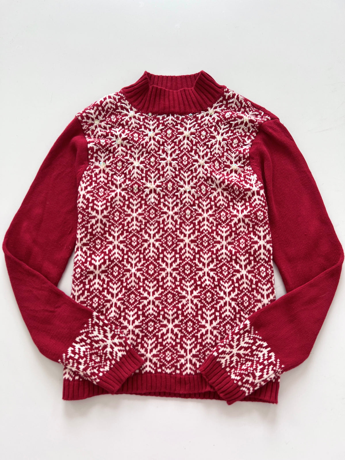 Embroidered Christmas Sweater-Bust 36