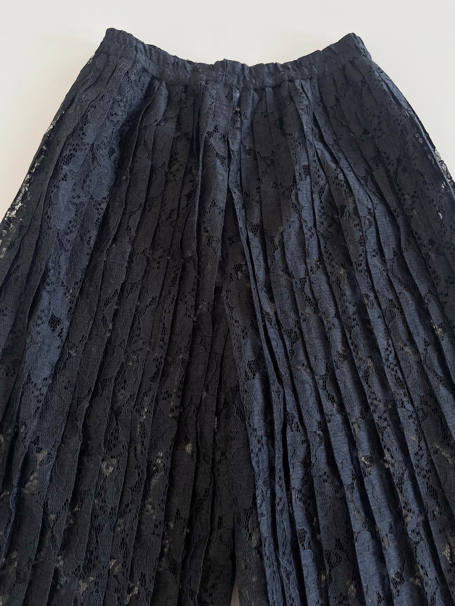 Pleated Sheer Lace Pants-Waist 30 to 34