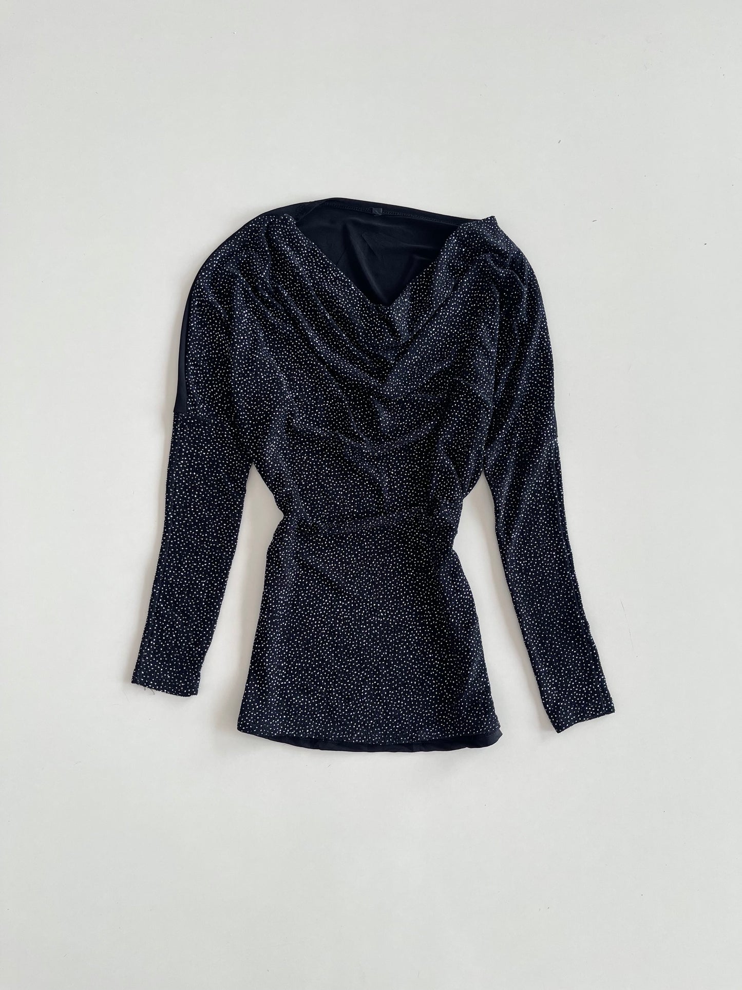Cowl Neck Shimmer Top-Bust 38 to 40