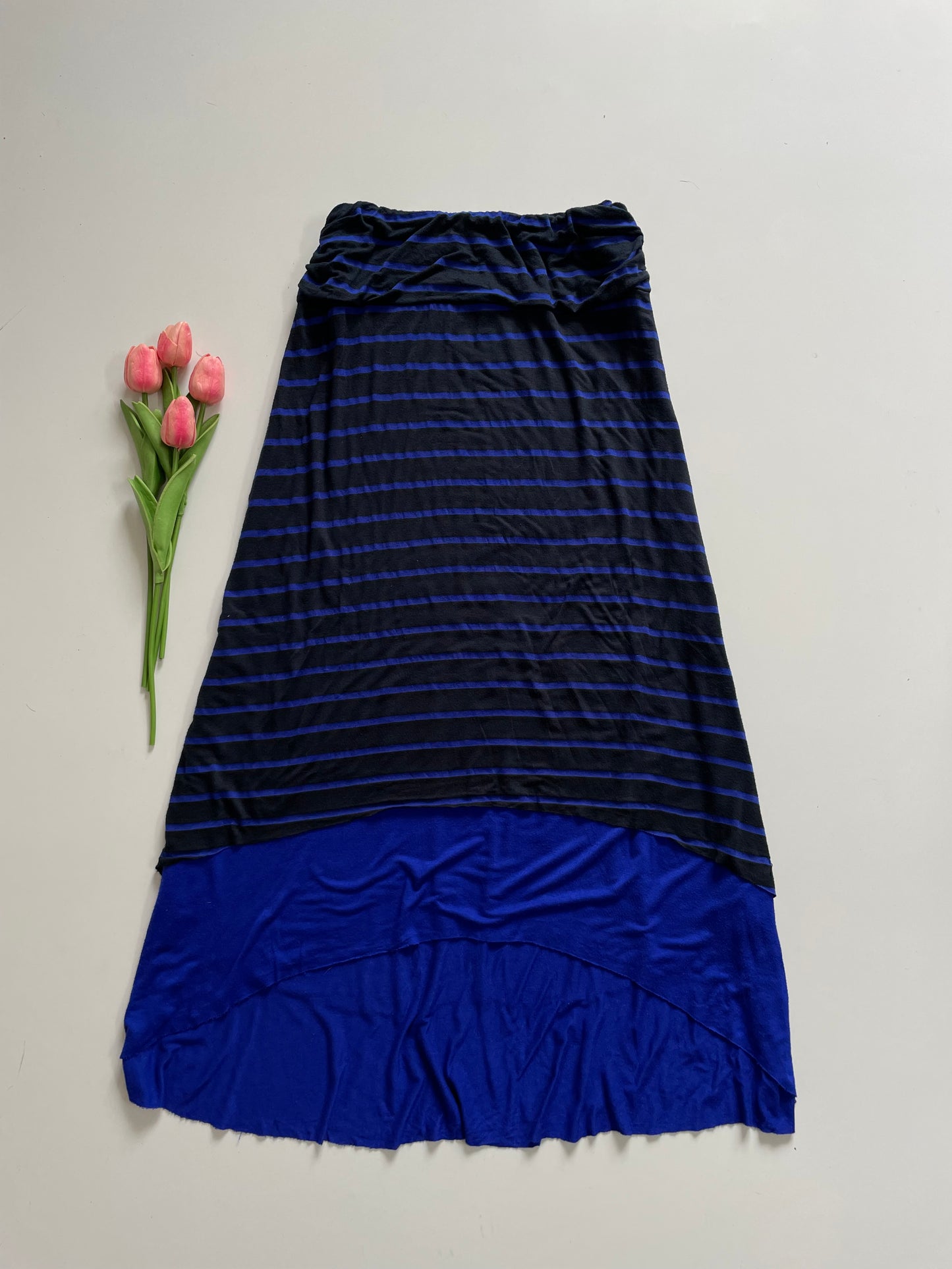 GIBSOA BLUE STRIPED SKIRT - WAIST 34 TO 38