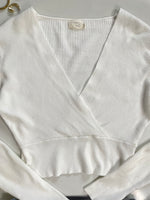 Load image into Gallery viewer, Dreamers by Debut White Surplice Neck Pre Winter Top - Bust 38 to 42
