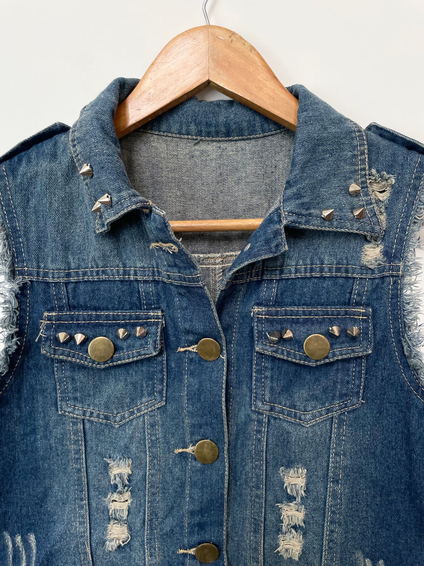 Denim Vest-Bust 34