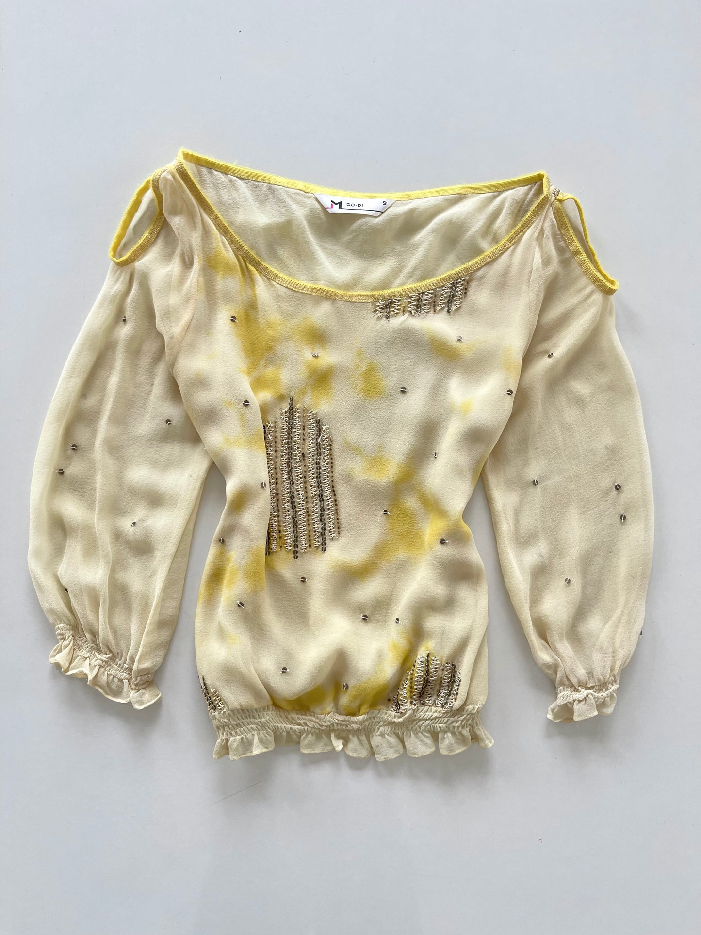 Moo-di Embroidered 100% Sillk Top-Bust 34