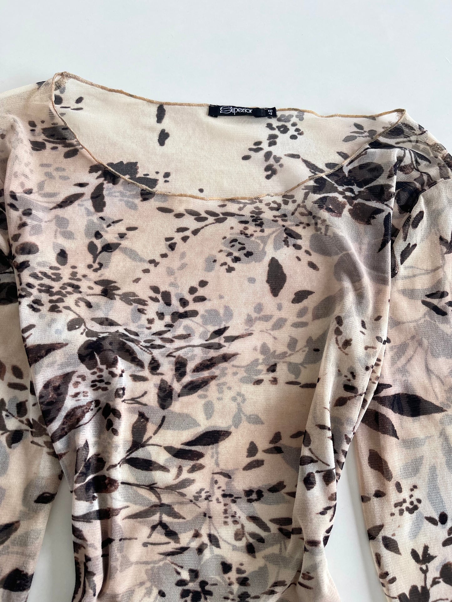 Superior Sheer Floral Top-Bust 42 to 44