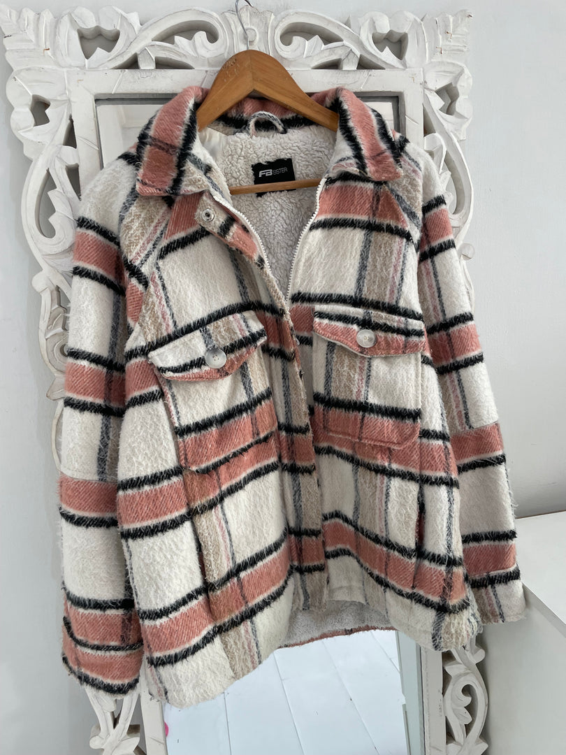 Fleece Lined Super Thick Shacket-Chest 40