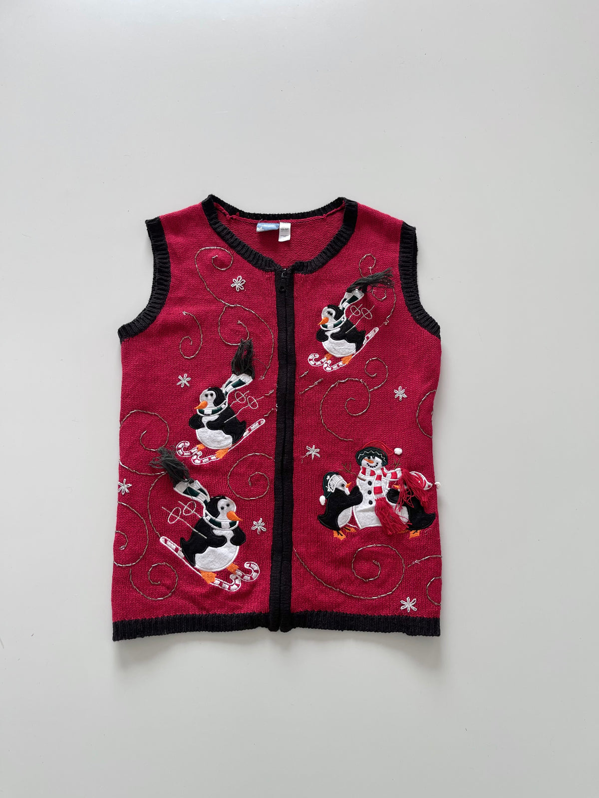 Holiday Editions Embroidered Christmas Vest Sweater-Bust 40