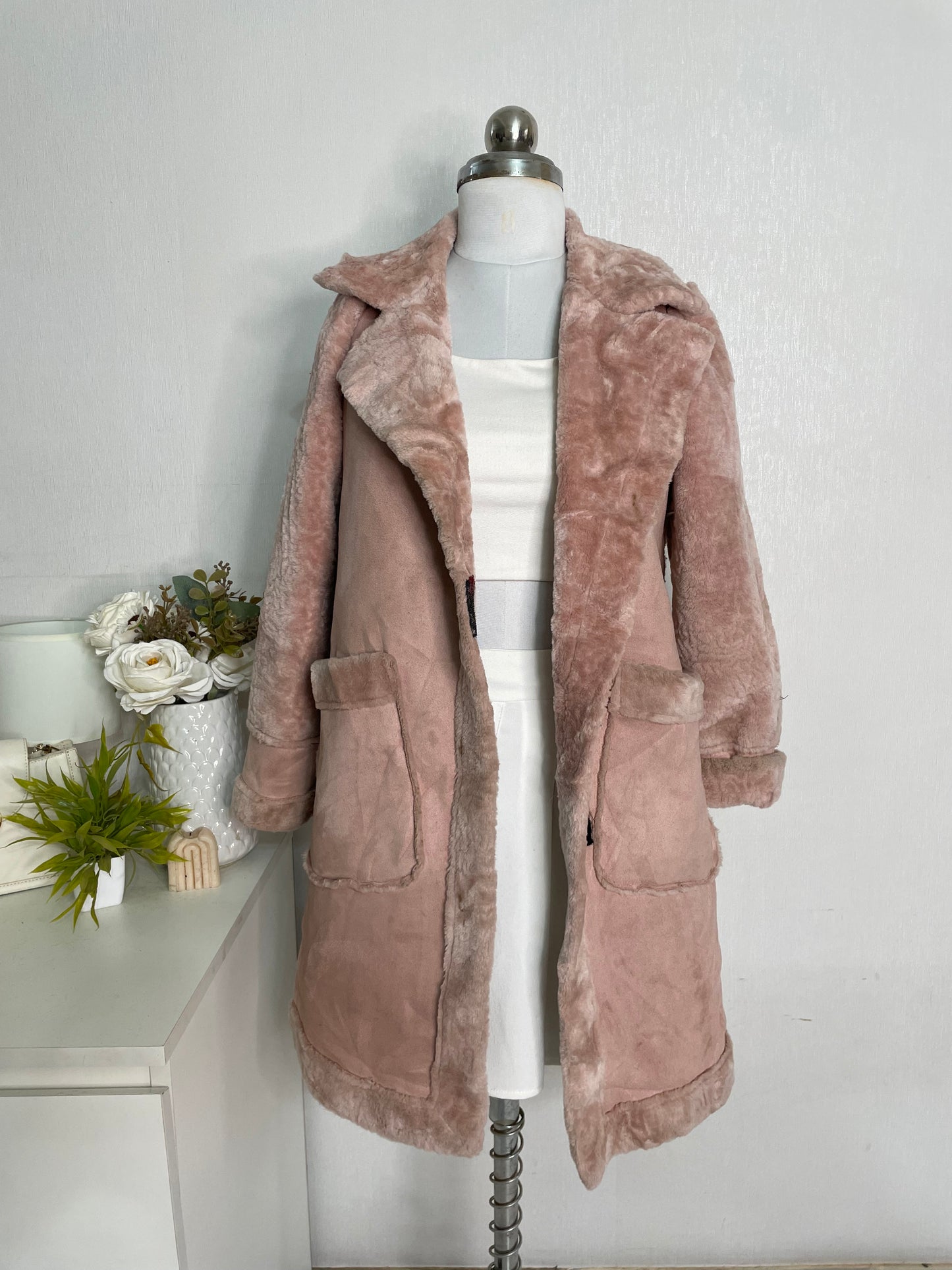 PINK SUEDE JACKET - BUST 34