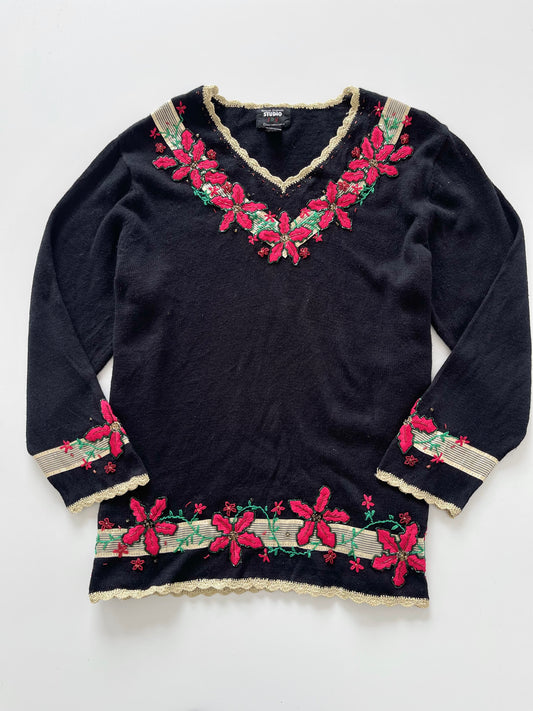 Studio Joy Embroidered Vintage Sweater-Bust 58