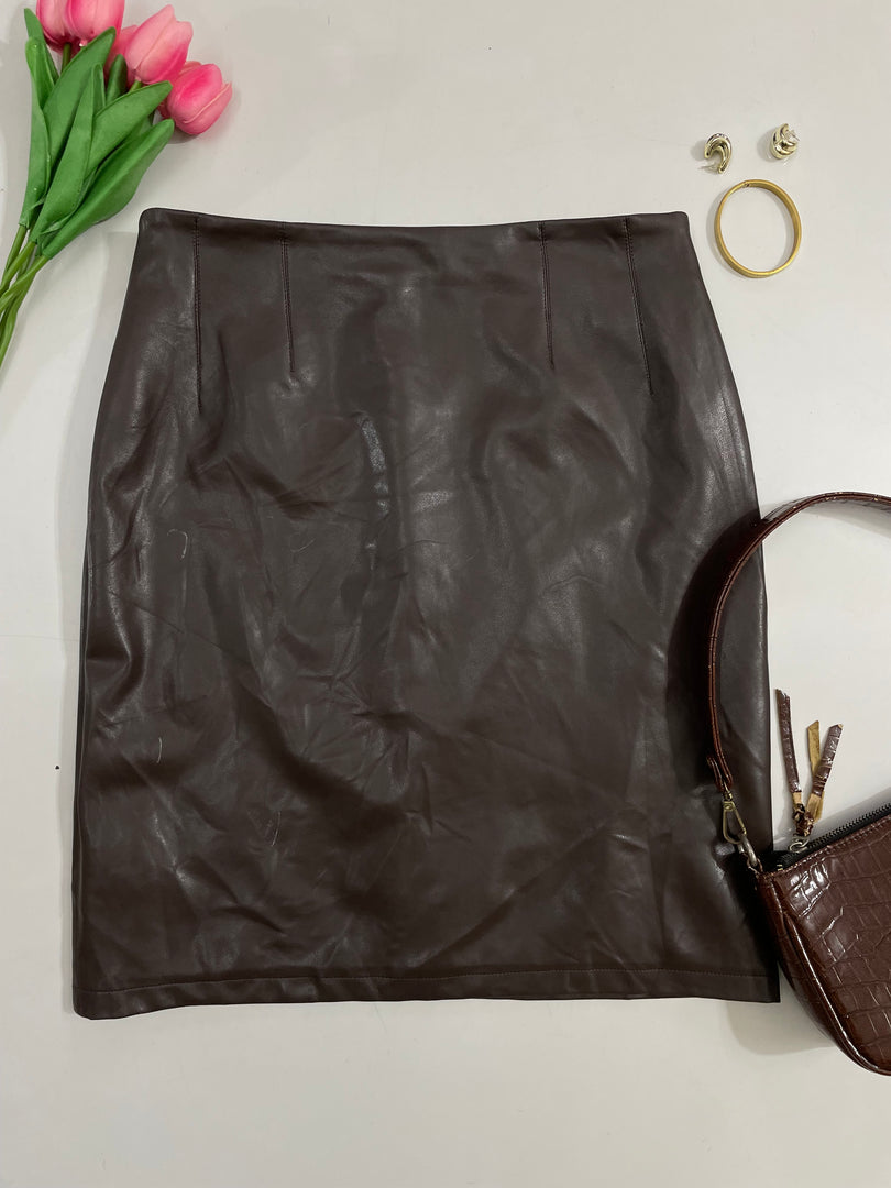 Faux Leather Skirts - Waist 28