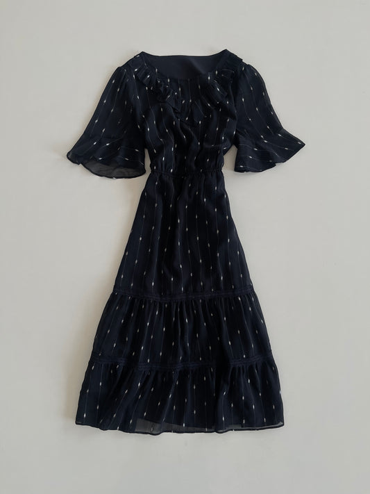 Black Ruffle Dress-Bust 40