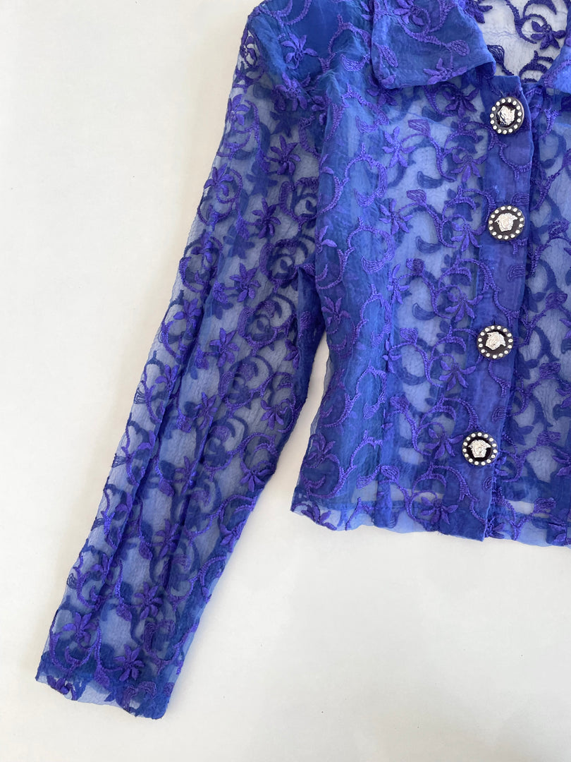 Lacy Sheer Shirt-Bust 36