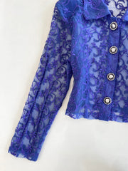 Lacy Sheer Shirt-Bust 36