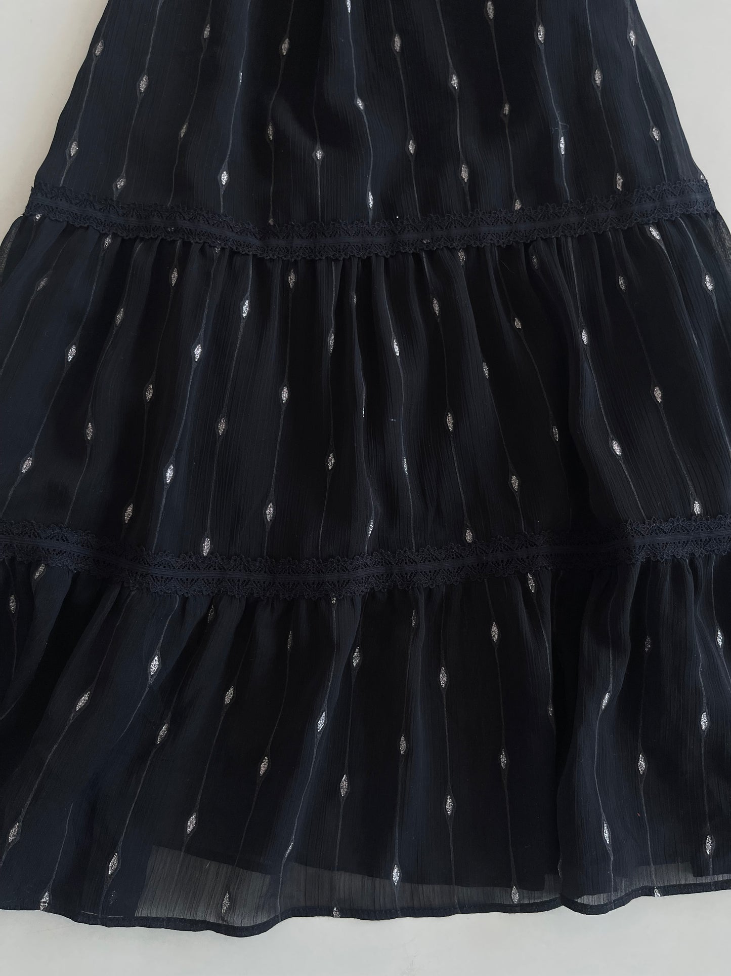 Black Ruffle Dress-Bust 40