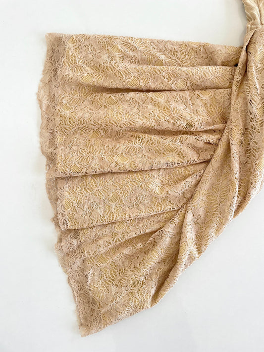 Vintage Beige Dress-Bust 32